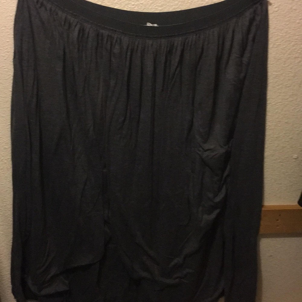 Plus size skirt basic plain grey color
